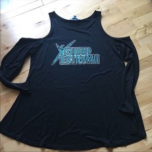 Cheer Extreme Cold Shoulder Top